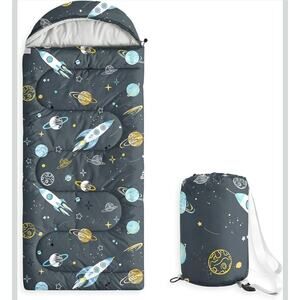 Wake In Cloud Kids Sleeping Bag Space Rocket Design - NIB New in Box